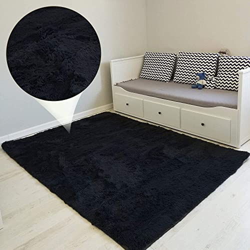 Amazinggirl - Alfombra de pelo largo para salón o dormitorio, alfombra esponjosa, alfombra de cama