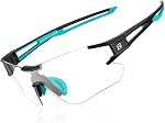ROCKBROS Lunettes de soleil à vélo Lunettes de vélo photochromiques Lunettes de Vélo pour hommes Lunettes de sport pour femmes UV Protection