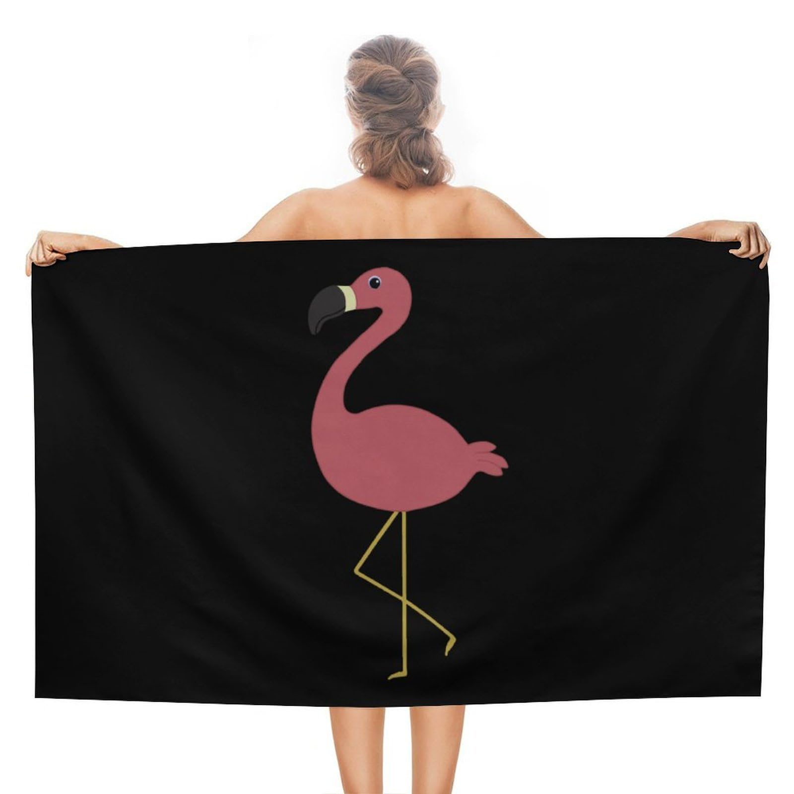 Nclqvjxzkhw Women's Style Cute Flamingos Beach Towel For Adults Lightweight Bath Towels Swim Travel Gym Sports 130×80Cm