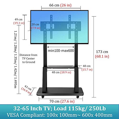 Soporte universal con ruedas para TV de 32 a 65 pulgadas miniatura 2