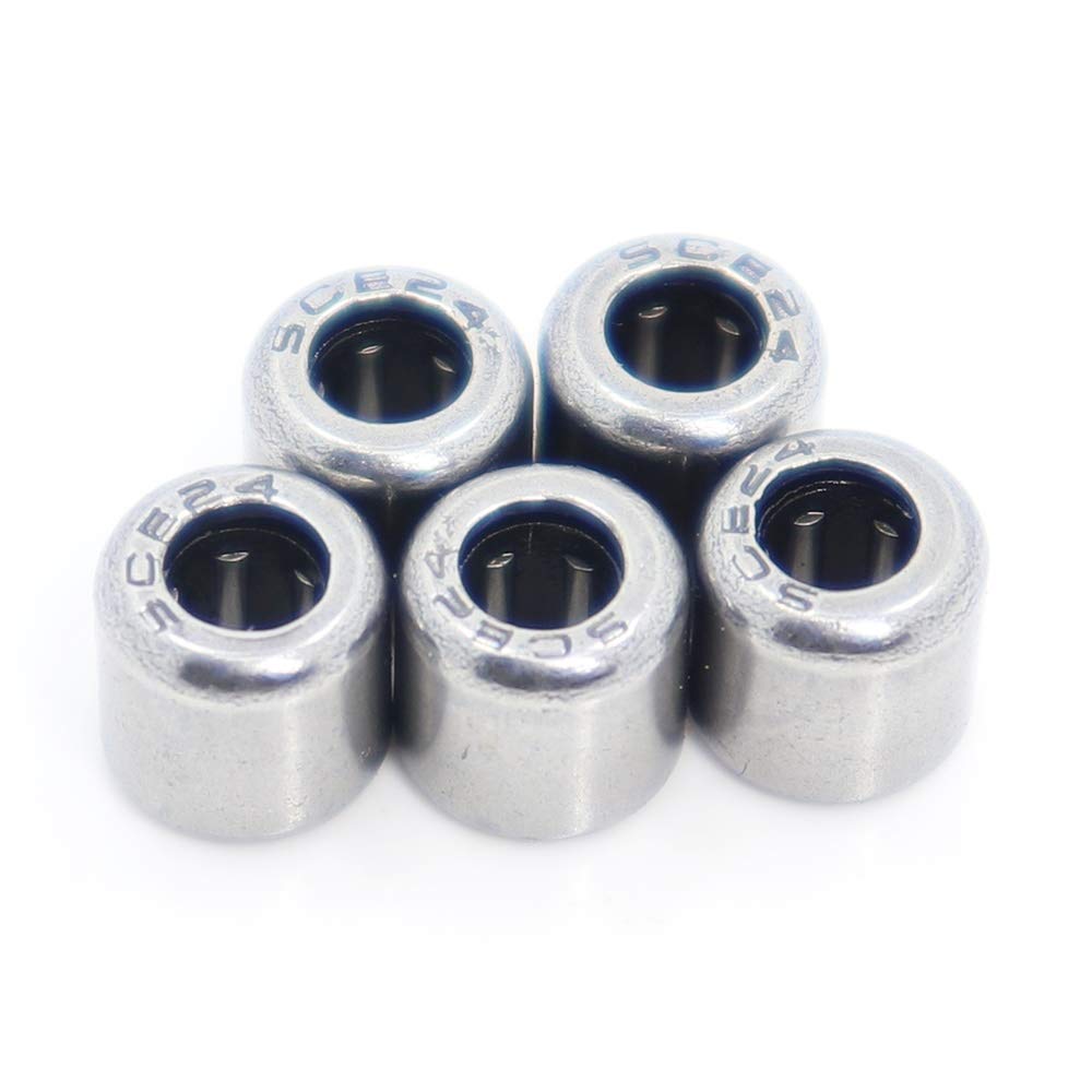 SUOFEILAIMU-ZHOU SCE24 Bearing (5 PCS) Drawn Cup Needle Roller Bearings B24 BA24Z SCE 24 Bearing 3.1756.356.35 mm