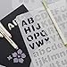 Pack of 8 Plastic Alphabet Letter Number Drawing Painting Stencils Scale Template Sets for Bullet Journal Stencil Planner/Scrapbook/DIY Painting Craft Projects