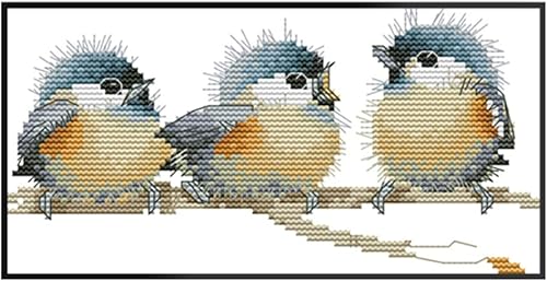 OHAOLYLE Kits de punto de cruz, kits de punto de cruz estampados preimpresos para principiantes, kits de costura de mano de 11 quilates, kits de