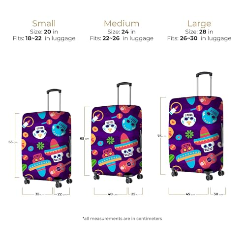 Image of Nasher Miles Polyester Protective Luggage Cover Set of 2 (Medium-Large) - Carnival