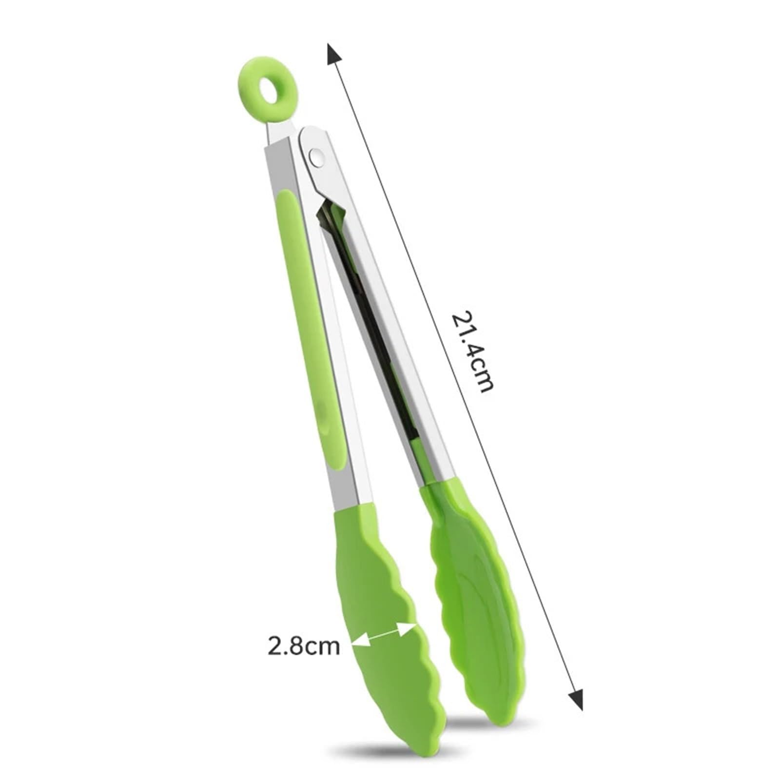 Küchenzange 3 Teile/Satz 7 Zoll Silikon Küche BBQ Zangen Edelstahl Locking Kochen Zange Mit Silikon Tipps rutschfeste Lebensmittel Zange for Kochen(Blue)