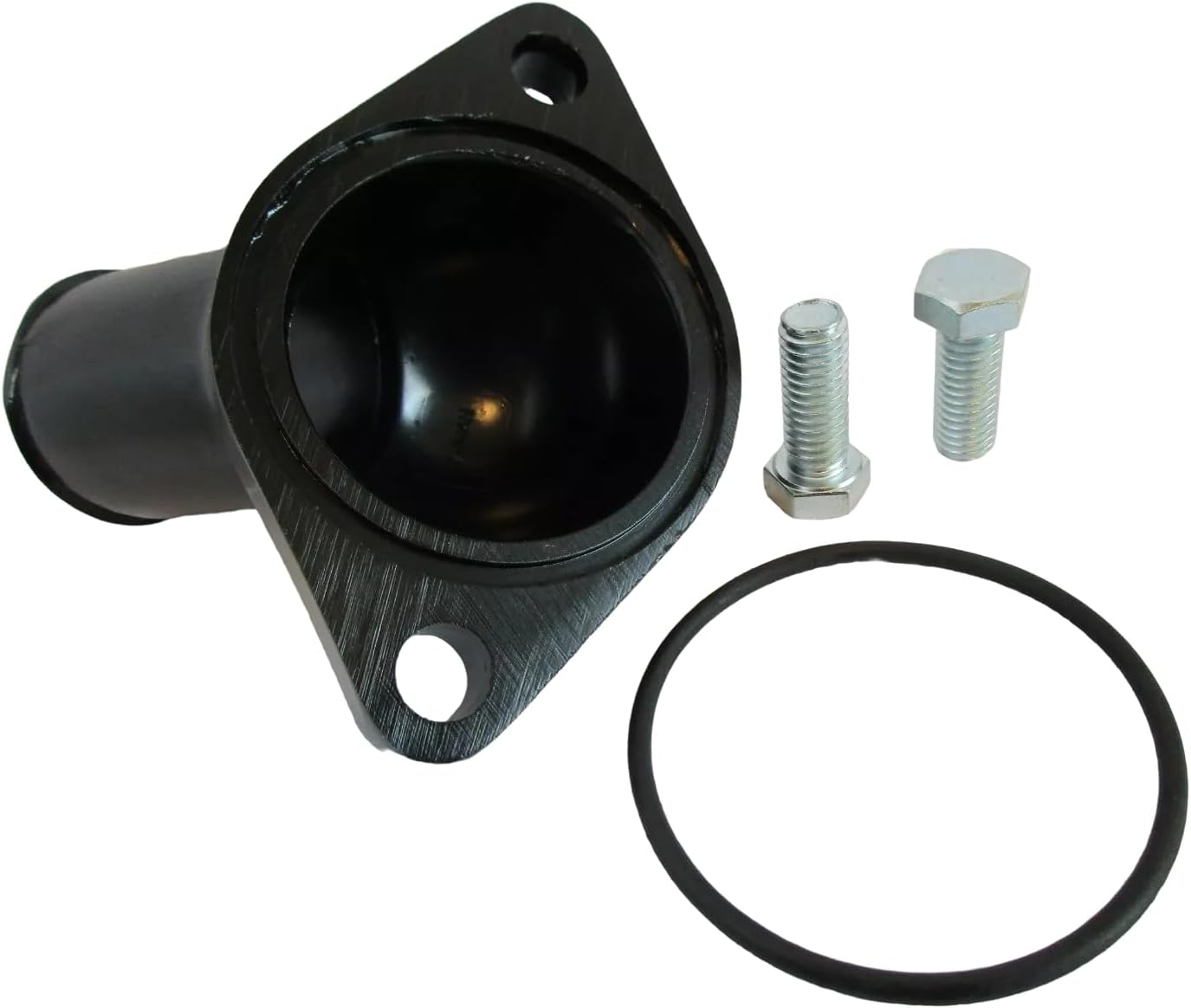 Black Water Neck Thermostat Housing Fits Chevy 45deg SBC BBC 265 327 350 454 Part 9228BLK