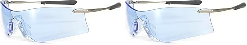 Crews T4113AF Rubicon - Gafas de seguridad azul claro, lentes antivaho (1 par, 2 unidades)