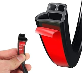 16.4FT 5M L-Shape Car Weatherstrip Rubber Strip Seal Universal Self-Adhesive Car Seal Strip Car Door Trim Edge Moulding Rubber Relieve Collision Soundproofing Weatherstrip for Car Window Door