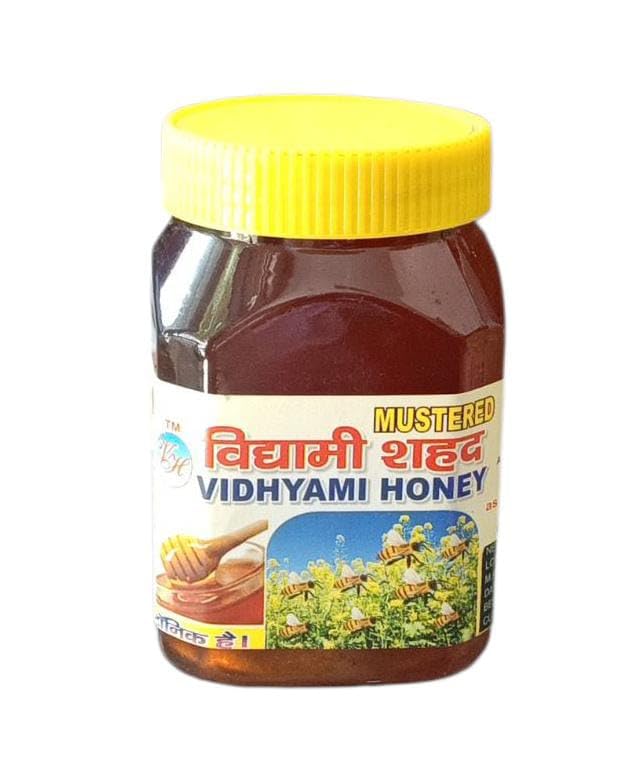 VIDYAMI Natural Mustard (Sarson) Honey | 100% Organic | Pure & Natural Creamy Mustard | Immunity Booster | (500 gms (Plastic Jar))