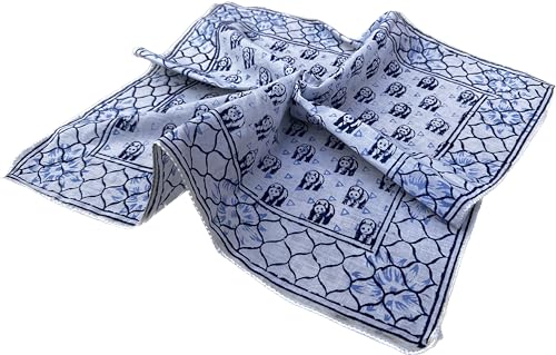 Bandana Scarf Handmade Hand Block Print Gamayun Bandana in Cream, Pumpkin and Steel - Handmade Organic Cotton Bandana Stylish Hand Block Print Bandana Neck Scarf for Men and Women gift for her/him2