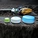humangear GoTubb – Storage Containers for Snacks, Small Essentials and Travel Gear, Made from Food-Safe Materials, Clear/Green/Blue, Medium (3-pack)