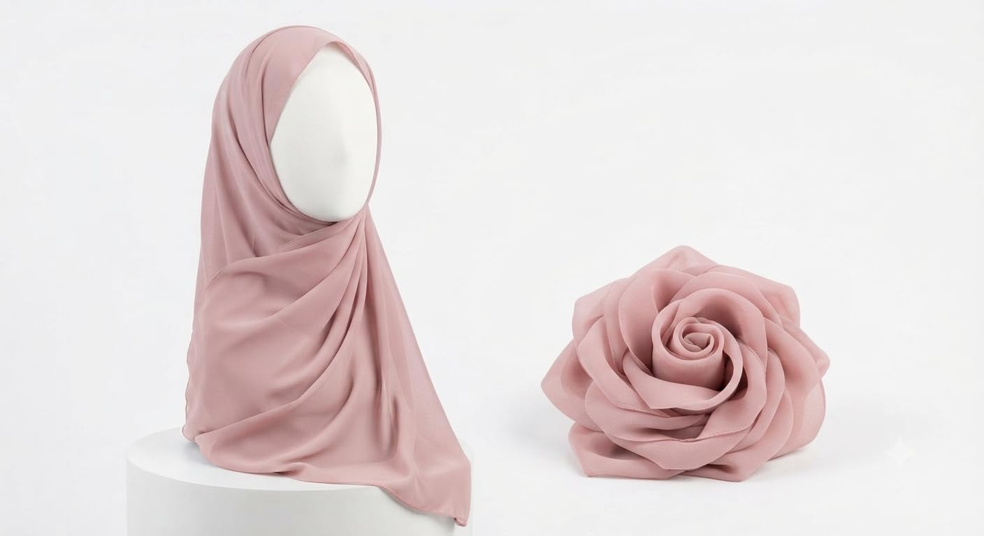 Générique Hijab en mousseline pour femme, lot de 6 hijabs légers Coffret cadeau élègant pour mariage, anniversaire et spéciales