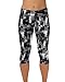 Produktbild Urtrend Damen Printed Active Fitness Sport Workout Leggings Strumpfhose Yoga Capri Pants - Schwarz - Klein