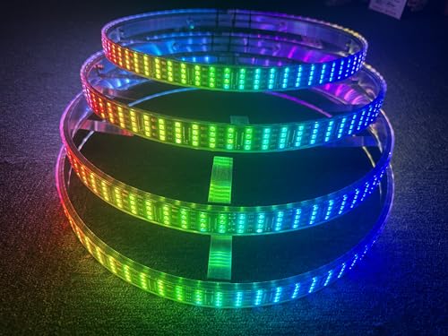 Sando Tech 15.5'' Quad Row RGB Dream Chase Led Wheel Ring Light Million Colors Shift Flashing/Breathe Flowing Rim Light w/Turn Signal,Lock,Braking Functionand Remote/Bluetooth Ctrl
