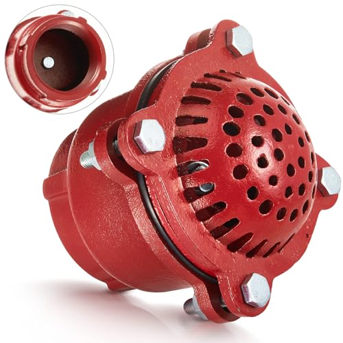 MorningRo 3 Inch Cast Iron Foot Valve NPT Painted Carbon Threaded Foot Valve for Water Service Only