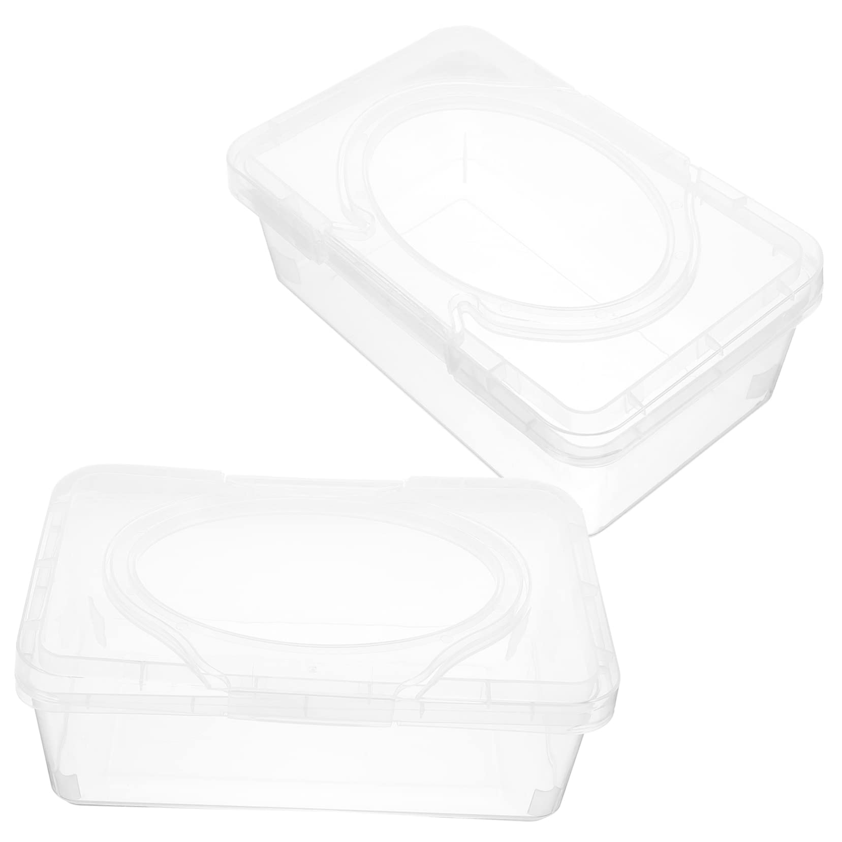 Dispensador de Toallitas para Ñiño con Tapa, Caja Organizadora de Pp, Gran Volumen y Resistente, 2 Unidades para Baño y Cajones