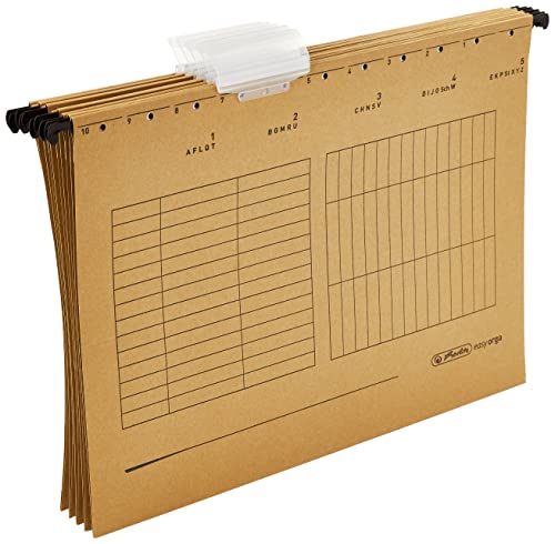 Herlitz 5874458 Hängemappe A4 UniReg 5er Packung, 230 g/qm braun