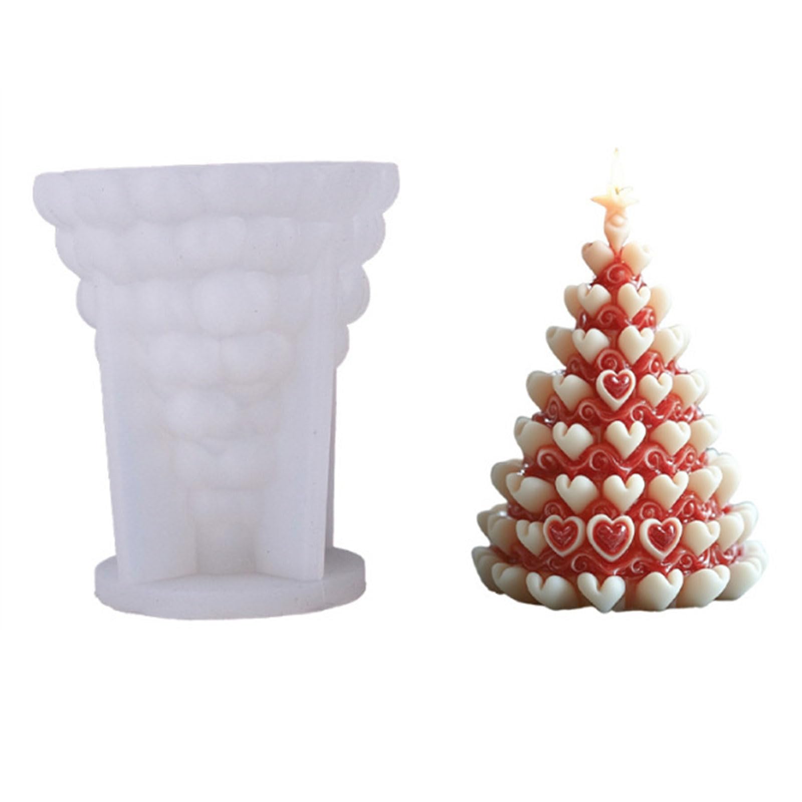 Jazuaiao Christmas Tree Shape Silicones Silicone Molds for Making Soap Home Decoration Silicone Molds