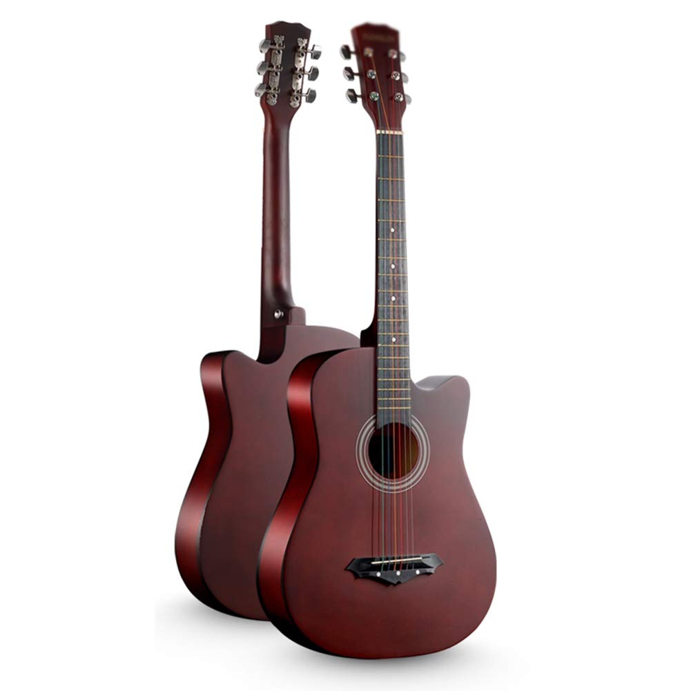 Kit chitarra acustica con design a spalla mancante, custodia e accessori tutorial per principianti per imparare la musica folk