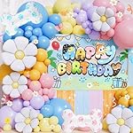 Blue Dog Birthday Party Decorations for Girls & Boys - Cartoon Theme Balloon Arch Kit with Backdrop, Fringe Curtains & Bone Foil Balloons - Easy Setup Party Supplies for 1st 2nd 3rd Bday