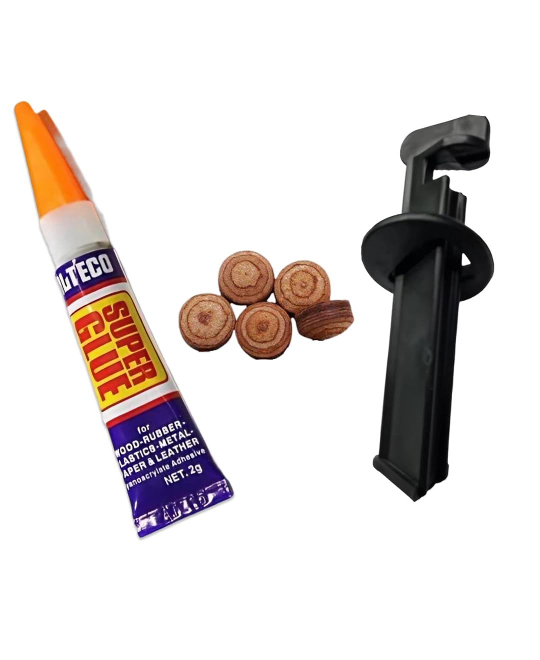 JBB Billiard Snooker and Pool 10mm Leather Cue Tip 5 Pieces + 1 Piece Glue + 1 Piece Tip Repair (B096VZYDBG) Amazon Price History, Amazon Price Tracker