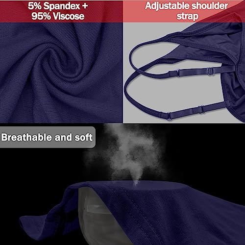 Image of BQTQ 6 Pcs Women's Camisole Tank Tops Spaghetti Strap Undershirts Basic Camisoles