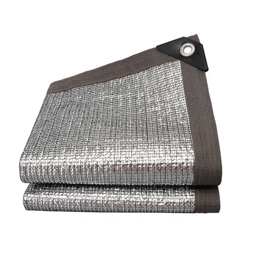 Toldo de aluminio reflectante al 99 % con ojales, cubierta de malla transpirable para camping, coche, maletero, perfecto para SUV y 4 x 4 (4 x 4 m)