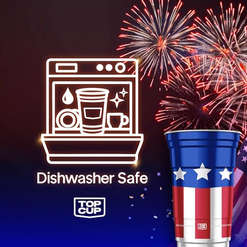 Top Cup America's 250th Birthday 20 oz Reusable Aluminum Party Cups 20 Count | Durable, Reusable & Recyclable, Made in USA - view 2