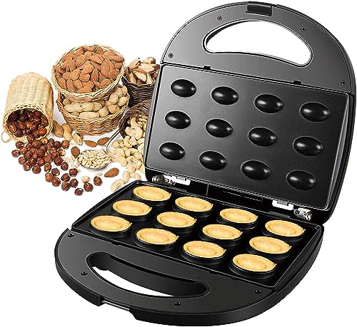 Electric Walnut Cake Maker Waffle Makers, Walnut Cookie Mold Maker, Automatic Mini Nut Machine Baking Tool for Kitchen