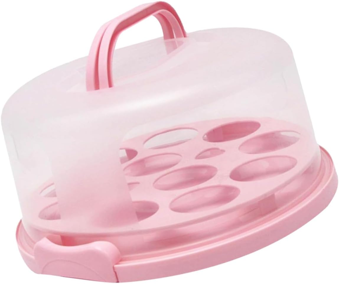 Cabilock Storage Container with Handle Cake Carrier Box Round Cake Box for Baking
