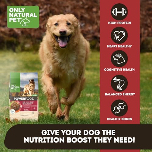 Image of Only Natural Pet Dry Dog Food Canine PowerFood Formula - Paleo Inspired Formula with No Grain, Soy, Corn, Wheat or Oats - Red Meat Feast 20 lb Bag