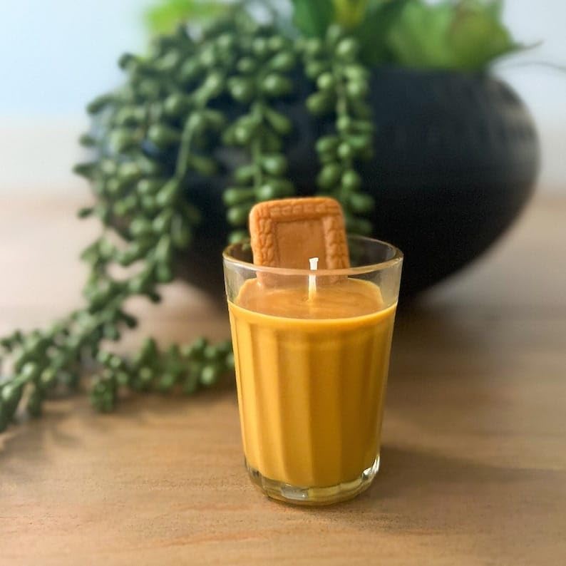 Chai Biscuit Scented Candle In Glass Jar, 10 x 15 Cm, Set Of 2