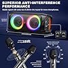 JYX Karaoke Machine with 2 Wireless Microphones for Adults, Dual 8" Subwoofer Big Bluetooth Speaker with 500W Peak Power, PA System with DJ Light, Rolling Wheels and Trolley, Perfect for Outdoor Party #3