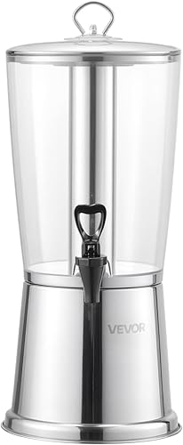 Miniatura 9 de VEVOR Dispensador de bebidas, dispensador de bebidas de 2.1 galones para fiestas, dispensador de jugo de acero inoxidable + plástico con cámara de