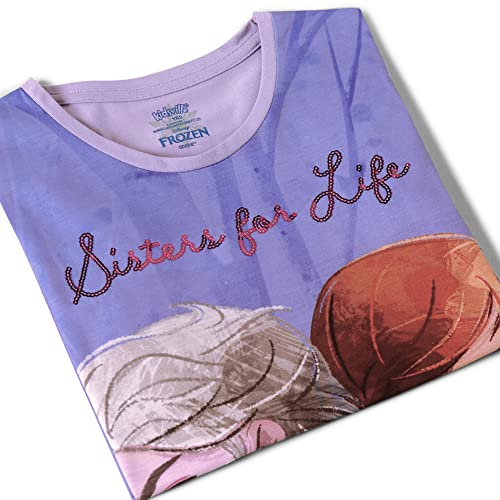 Image of Kidsville Frozen Printed Regular Fit Purple Cotton Girl's T-Shirt