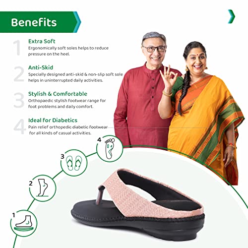 Image of ORTHO JOY womens Ortho Joy Extra-soft Fancy Doctor Slippers for Women Slipper