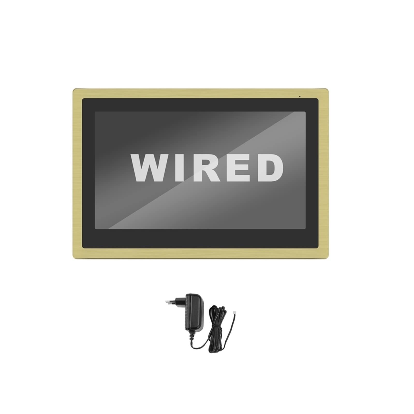 Przewodowy Monitor Wideodomofonowy 10-calowy Ekran Dotykowy Obsługuje Nagrywanie Połączenia Kamery Zewnętrznej AHD Z Dzwonkiem Do Drzwi Zewnętrznych(Wired Gold)