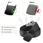 AGPTEK Travel Money Belt, Hidden Money Pouch, Anti-Theft Security Waist Wallet, Secret Compartment Money Hideaway for Business Trip Jogging Outdoor Working, Gift for Fathers Dad Men Boyfriend, Black - Image 3