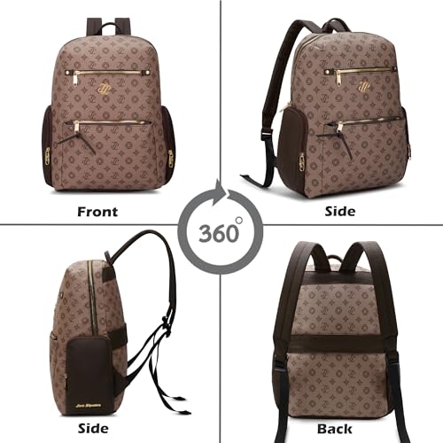 Image of Lavie Signature Women's Colourblock Butte 21L Fashion Backpack for Women | Fits Upto 15.5 Inch Laptop | Fashion Backpack for Work | Ladies purse | Stylish Shoulder Bag | Gift for Women