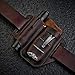VIPERADE PJ8 Small EDC Leather Sheath for Belt, Multitool Sheath with 2 Pockets, Handmade Leather EDC Pocket Organizer