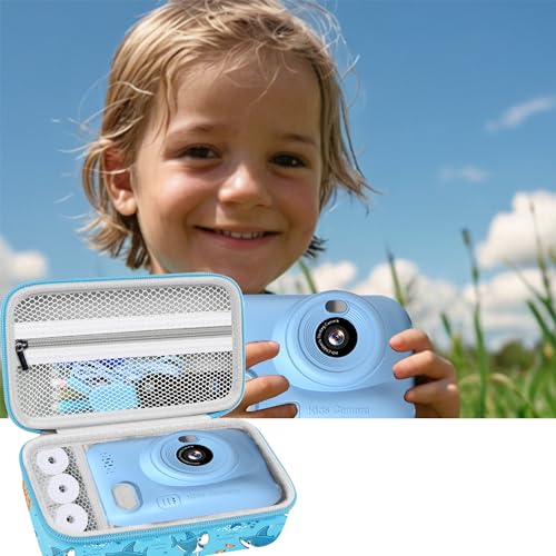 Funda para cámara infantil Leayjeen azul tiburón miniatura 7