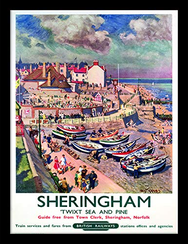 National Railway Museum Sheringham Framed 30 x 40cm Print, MDF, Multi-Colour, 42 x 32 x 2.4 cm