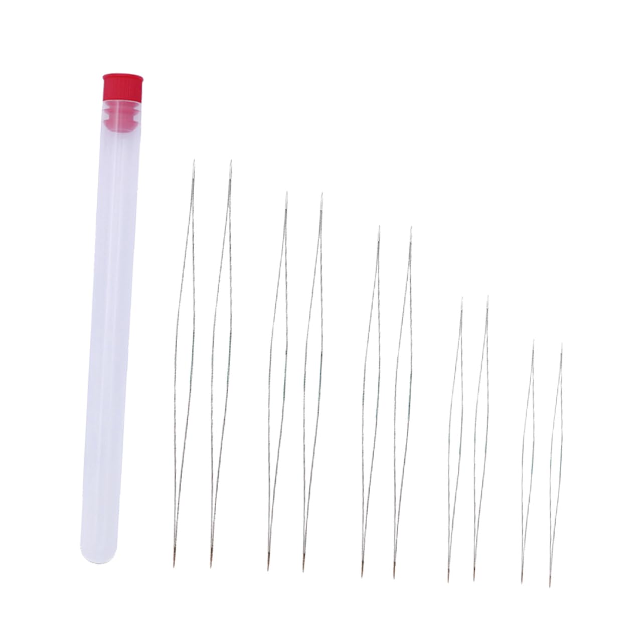 ULDIGI 10pcs Handwork Beading Needles Kit Threaders Set Metal Sewing Needles Ideal for Bead Sets and Jewelry Making