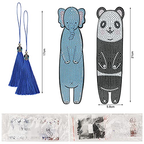 MWOOT 2Pcs Kit Segnalibri Pittura Diamante 5D Fai