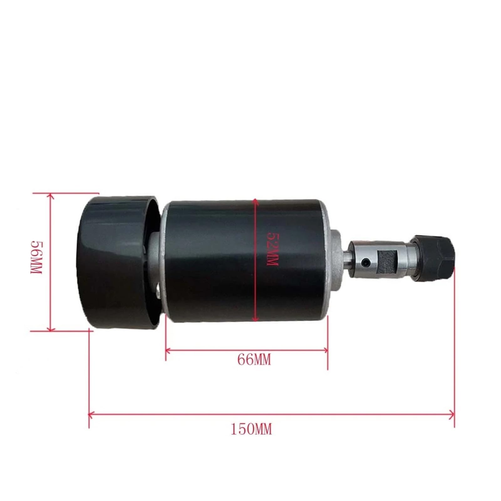 Silnik wrzeciona CNC chłodzony powietrzem 0,2 kW, 200 W, zacisk 52 mm, zasilacz DC 24 V, impuls sterujący 10000 obr./min, 280 mNm do grawerowania DIY(200W with ER11)
