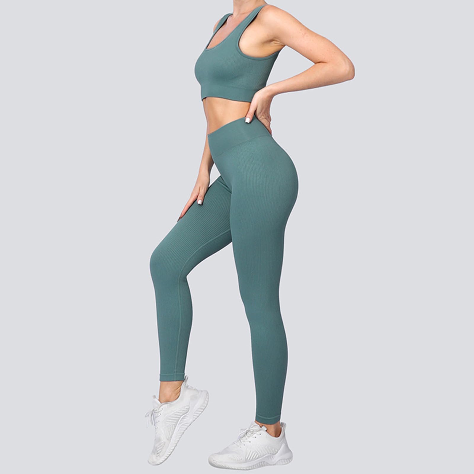 Ensemble de Vêtement de Sport Femme Soutien-Gorge de Sport+Leggings 2PCS De Yoga Sportswear Fitness Activewear
