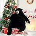 SNOWOLF Djungelskog Bear Giant Simulation Bear Toy Stuffed Animal Plush Doll Huge Cuddly American Wildlife Black Bear for Home Decoration Valentine's Birthday Gift, 31.5 in/ 80cm, Black