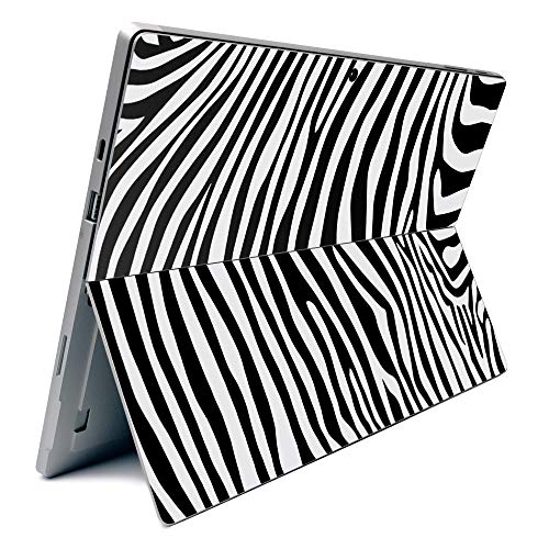 Image of MightySkins Carbon Fiber Skin for Microsoft Surface Pro 7 - Black Zebra | Textured Carbon Fiber Finish | Easy to Apply, Remove, and Change Styles | Made in The USA