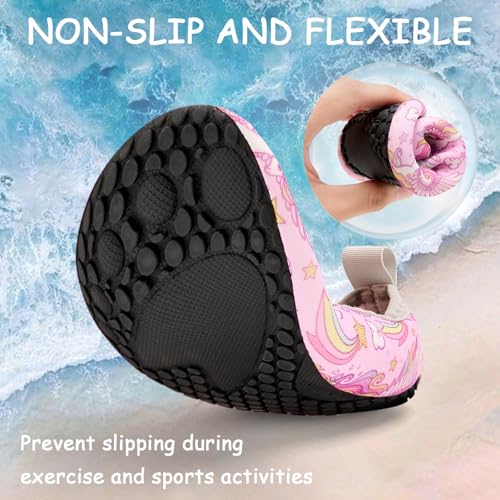 Image of ANLUKE Kids Boys Girls Water Shoes Barefoot Aqua Socks Fast Dry Beach Swim Outdoor Sports Shoes for Toddler