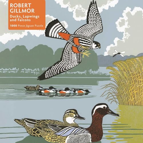 Adult Jigsaw Puzzle Robert Gillmor: Ducks, Falcons and Lapwings: 1000-Piece Jigsaw Puzzles
